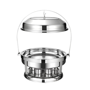 Réchaud de buffet circulaire en acier inoxydable Chaozhou 20L, chauffage à l'alcool, pour hôtels et restaurants - Product Image 2