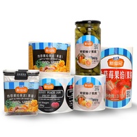 Étiquettes d'emballage alimentaire personnalisées, autocollant auto-adhésif imperméable en vinyle, fabricant d'étiquettes pour boîtes de conserve alimentaires, autres services d'impression