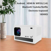 Nouveau projecteur intelligent 2026 en direct d'usine, CPU H713, Android 11, Wi-Fi, vidéo LED Full HD 1080P, mini projecteur home cinéma