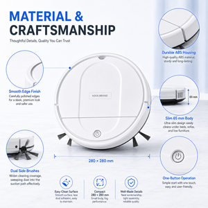 <span class=keywords><strong>Robot</strong></span> <span class=keywords><strong>aspirateur</strong></span> balai intelligent pour la maison, grande capacité 350 ml, batterie rechargeable 1600 mAh, balayeuse de sol OEM - Product Image 3