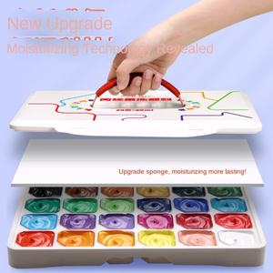 Ensemble complet de peinture acrylique en gelée pour étudiants en art débutants maternelle école primaire toile moyenne maternelle peinture <span class=keywords><strong>gouache</strong></span> - Product Image 4