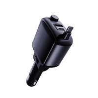 GXYKIT GC21 PD 65W Pengisi Daya Cepat Adaptor Pemantik Rokok Mobil dengan 3 Port USB Tipe C Maks 60W Lampu Indikator LED 12-24V