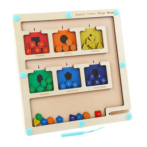 Venta caliente niños madera Color y número laberinto Montessori juguetes educativos alfabeto forma clasificación juego de mesa para niños - Product Image 1