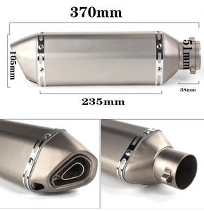 Petit tuyau d'échappement hexagonal adapté au système d'échappement universel Huanglong 600 Horizon pour moto - Product Image 5