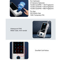 Lecteur d'empreintes digitales biométrique RFID à grande capacité d'utilisateurs 10500, système de contrôle d'accès avec écran OLED WiFi Tuya