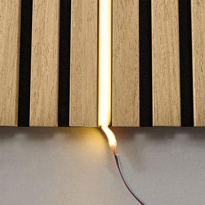 Hiện đại <span class=keywords><strong>LED</strong></span> chiếu sáng cách âm acoustic Tấm tường bằng gỗ đá phiến trang trí tấm Tường cho nội thất giảm tiếng ồn tính năng - Product Image 3