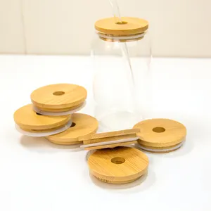 Glass Spice Jars with Bamboo Lids - 20 Pcs Kenya