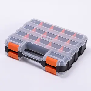Boîte à outils Boîte de rangement pour pièces Compartiment en plastique avec couvercle Quincaillerie Boîtes à vis multifonctions