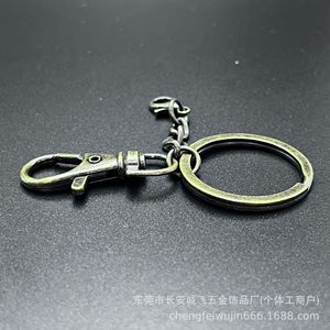 Juego de llaveros con cierre de langosta de aleación de zinc, gancho metálico redondo, accesorios de joyería para proyectos de bricolaje - Product Image 1