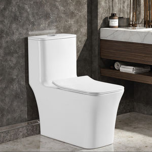 Luxury Toilets Ceramics <strong>White</strong> Wc One Piece Sanitary Ware Toilet Set Seat Bowl for Hotel <strong>Bathroom</strong> - Product Image 1