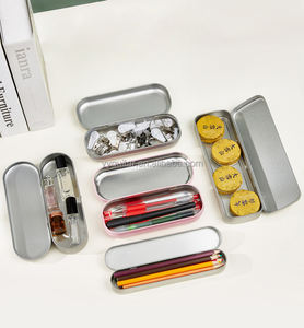 Eco-Friendly <strong>Rectangular</strong> Makeup Brushes Organizer <strong>Box</strong> Stationery Nail Clipper Nipper Storage Mini Metal <strong>Tin</strong> <strong>Box</strong> with Hinged <strong>Lid</strong> - Product Image 1