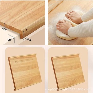 Planche à découper en bois personnalisée, rectangulaire, en bois massif, couleur naturelle, surface de travail de cuisine, planche à pétrir Ly-08016 - Product Image 2