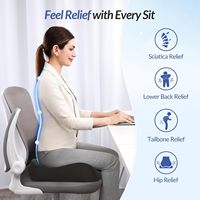 Coussin de siège en mousse à mémoire de forme pour chaise de bureau, soulagement ergonomique des douleurs dorsales et du coccyx, compressé sous vide