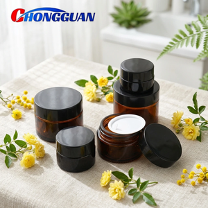Botol Salep Kaca Coklat Tertutup Rapat, Wadah Obat Tradisional Cina untuk Krim Wajah & Mata 100mL, Wadah Kosmetik - Product Image 2