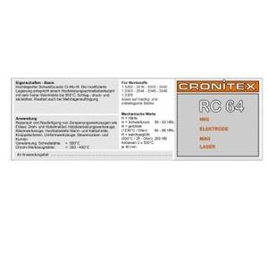 Électrode de soudure Cronitex Rc 64 en cuivre pour applications à haute température - Product Image 1