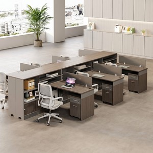 Escritorio de oficina y silla Combinación Personal Tarjeta de oficina Espacio Tarjeta Asiento Pantalla simple moderna Estación DE TRABAJO Escritorio de computadora de oficina - Product Image 1