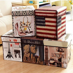 Caja de almacenamiento plegable de tela no tejida portátil para niños, caja de almacenamiento con tapa - Product Image 3