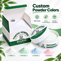 Poudre blanchissante pour les dents à la menthe, 50g, personnalisée avec votre marque, nettoie, blanchit et offre une protection antibactérienne