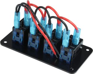 <span class=keywords><strong>4</strong></span> gang алюминиевая панель переключателя с синим светодиодом для автомобиля 12V/24V для автомобиля - Product Image 3