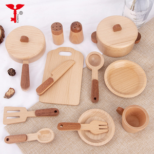 Juego de vajilla de madera para niños, juguete de cocina Inspire creatividad, olla - Product Image 3