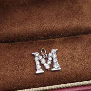 UM Jewelry Classic 925 <b>silver</b> letter Charm Pendant <b>necklace</b> for women children anniversaries wedding gifts and party occasions - Product Image 5