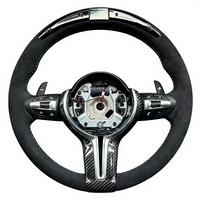 Volant sport en fibre de carbone forgée, forme D, fond plat, pour BM/W F30 F10 F20 F32 M3 M4 M5 M6 X3 X5, mise à niveau OEM