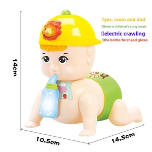 Muñeco de Plástico con Sonido y Luz Eléctricos <span class=keywords><strong>para</strong></span> Bebés, Juguete Educativo Temprano <span class=keywords><strong>para</strong></span> Practicar Gateo y Levantar <span class=keywords><strong>la</strong></span> Cabeza - Product Image 5