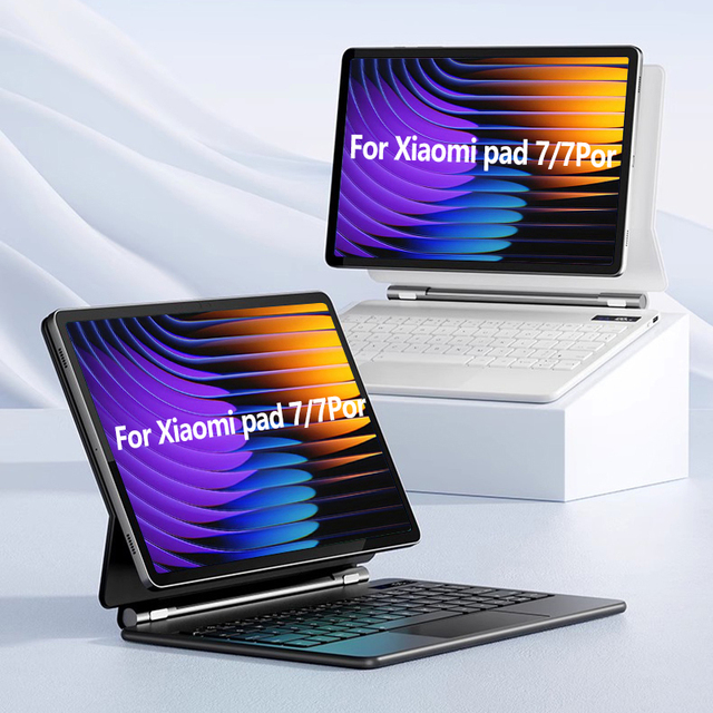 Floating Magnetic Keyboard Case for xiaomi Pad 7/7 Pro 11.2" Tablet Case with Built-in Touchpad Smart Keyboard Cover