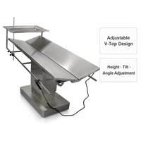 Table d'opération vétérinaire électrique en acier inoxydable 304 en forme de V, table chirurgicale pour animaux de compagnie avec contrôle de la température pour clinique vétérinaire