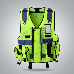 Gilet de sécurité moto réfléchissant personnalisé pour l'été, vêtement haute protection avec gilet tactique fluorescent pour la circulation - Product Image 2