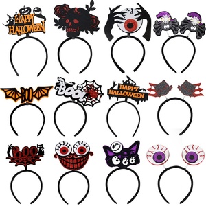 Fascia per capelli a forma di scheletro di pipistrello per adulti e bambini, cosplay di Halloween, fascia per capelli da strega, fiocchi fantasma per donne e ragazze, accessori per capelli per feste - Product Image 1
