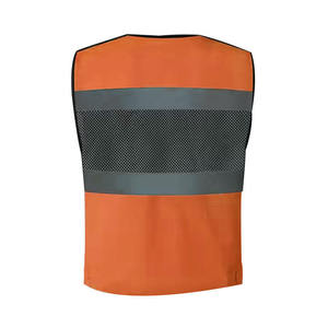 Chaleco DE SEGURIDAD reflectante naranja de alta visibilidad personalizable del fabricante de fábrica de China, chaleco de trabajo de secado rápido y multibolsillos - Product Image 1