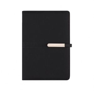 Carnet de notes A5 en cuir PU de qualité supérieure avec logo personnalisé, couverture rigide et longue boucle argentée, journal, agenda - Product Image 1