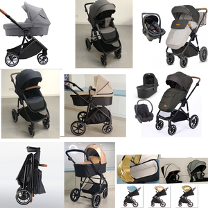Système de voyage pliable 3-en-1 de luxe : poussette double légère avancée, <span class=keywords><strong>berceau</strong></span> de jogging pleine grandeur et siège auto - Product Image 2