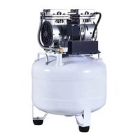 Compresseur d'air médical et dentaire silencieux de haute qualité 24L 800W 8 bars sans huile, large gamme d'applications, portable