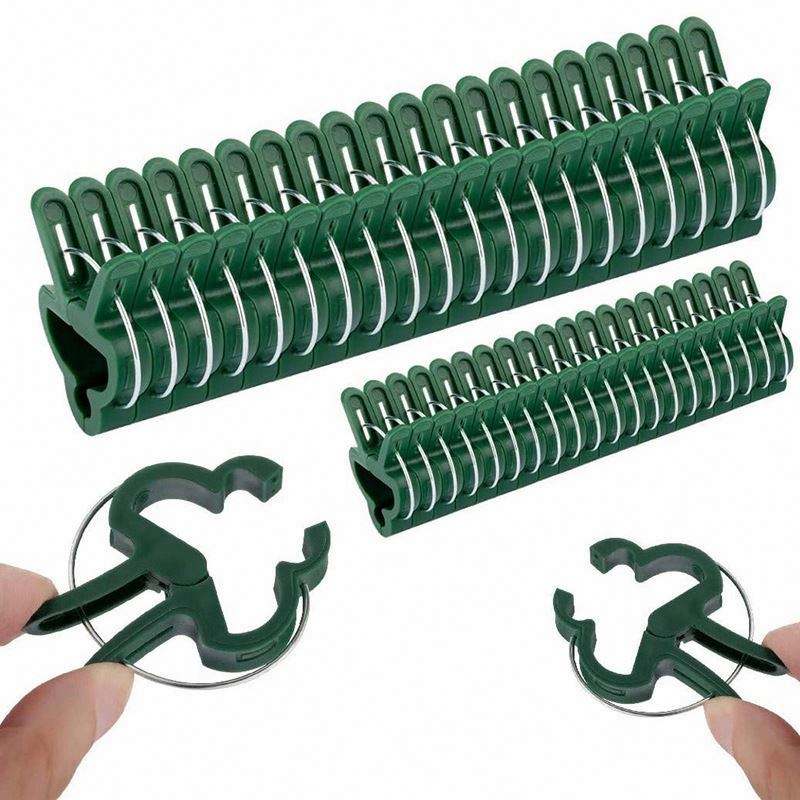 Spring Plant Clips Green Gentle Gardening Plant & Flower Vine Lever Loop Gripper Clips ...