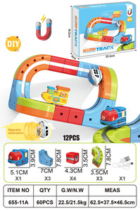 Set di 12 Pezzi Pista Elettrica ad Alta Velocità con Levitazione, Giocattolo Educativo Montessori per <span class=keywords><strong>Bambini</strong></span>, <span class=keywords><strong>Treno</strong></span> Magnetico - Product Image 3
