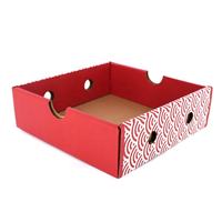 Boîte en carton ondulé écologique personnalisée avec estampage à chaud doré, emballage cadeau haut de gamme pour fruits