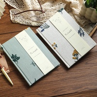 Cuaderno de Tapa Dura A5 Personalizado al por Mayor, con Cubierta de Tela Bordada, Diario para Estudiantes con Páginas Interiores Personalizables