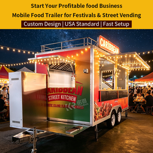 Trailer Makanan Lengkap dengan Peralatan Dapur Mobile untuk <span class=keywords><strong>Burger</strong></span>, Pizza, BBQ, Taco, dan Hot Dog Jajanan Jalanan - Product Image 4