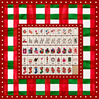 Weihnachts-Mahjong-Set für Zuhause, Luxuriöse Mahjong-Steine im Retro-Nussknacker-Design, Acryl-Set für die Feiertage