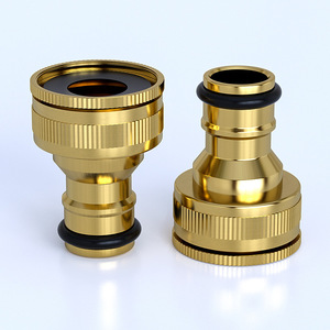 Connecteur de tuyau d'arrosage en alliage d'aluminium plaqué cuivre 12 mm, raccord rapide pour robinet et tuyau d'arrosage - Product Image 2