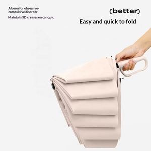 Nouveau Parapluie Moderne Manuel pour Adultes, en Polyester, avec Boucle à Patch, Pliage Facile, Ouverture Manuelle, Protection Solaire et Pluie, Renforté, Mémoire de Forme, Personnalisable - Product Image 4