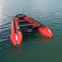 Bateau pneumatique robuste pour 8 personnes, bateau en caoutchouc, bateau de sauvetage gonflable avec plancher en aluminium