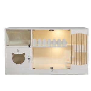 Apartamento pequeno Household Cat Villa Cage One Room One Hall Um ninho de banheiro Botão do toalete Cat Cabinet House Table - Product Image 6