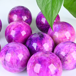 <b>Crystal</b> Spheres Wholesale Natural Healing Reiki Stone Polished Purple Moonstone <b>Ball</b> Sphere for Decoration - Product Image 2