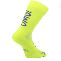 Chaussettes de course athlétiques personnalisées à compression pour le cyclisme et la course sur sentier, en nylon, avec logo personnalisé