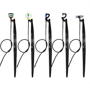 Ensemble de micro-asperseurs agricoles DaringFish à 360 degrés de type G, tiges rotatives verticales à insérer dans le sol, pulvérisation pour jardin et aménagement paysager - Product Image 1