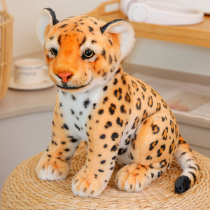 Simulation transfrontalière jaune léopard Lynx <span class=keywords><strong>Bobcat</strong></span> jouets en peluche Figurines en peluche coussins poupées en peluche - Product Image 5