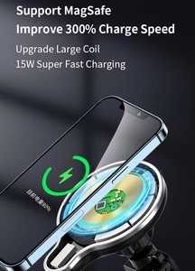 Caricabatterie Wireless Magnetico da <span class=keywords><strong>Auto</strong></span> 15W con Supporto Telefono per Ricarica Rapida <span class=keywords><strong>iPhone</strong></span> 15 14 - Product Image 4